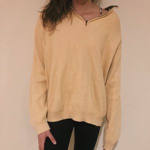 Izod oversized yellow quarter zip